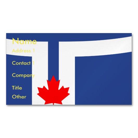 Business Card Magnet with Flag of Toronto (devant)