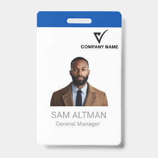 Business Card Minimal Corporate Name & Logo Design Badge