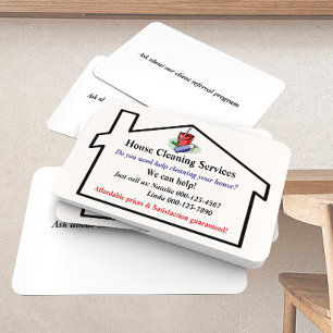 Business Card-sjabloon voor het schoonmaken van he Visitekaartje