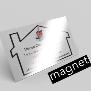Business Card-sjabloon voor het schoonmaken van he Visitekaartje Magneet