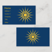 Business Card with Flag of Macedonia, Greece Visitekaartje (Voorkant / Achterkant)