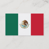 Business Card with Flag of Mexico Visitekaartje (Achterkant)