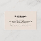 Business Card with QR Code | Modern Beige Design Visitekaartje (Achterkant)