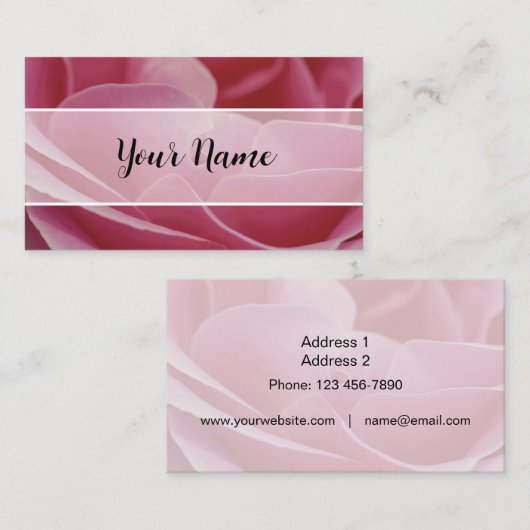 Business Cards - Rose-01 Visitekaartje (Voorkant / Achterkant)
