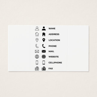 Business cards template visitekaartje