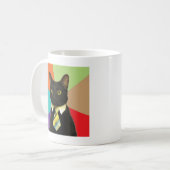 Business Cat Advice Animal Meme Koffiemok (Voorkant links)
