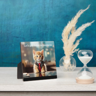Business Cat Fotoplaat
