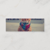 Business Cat met stropdas Mini Visitekaartje (Achterkant)