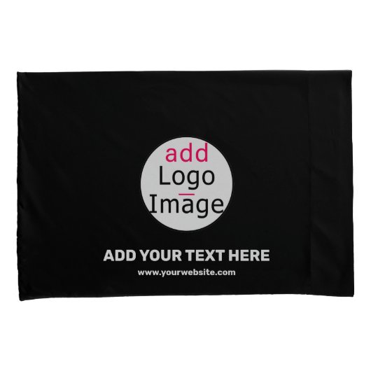 Business Chic  Brand Black Kussensloop (Voorkant-Rechts)