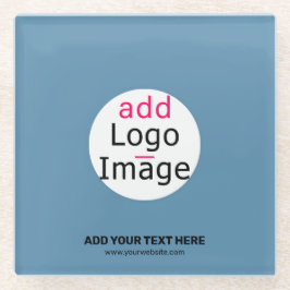 Business Chic Promo  Dusty Blue Glazen Onderzetter