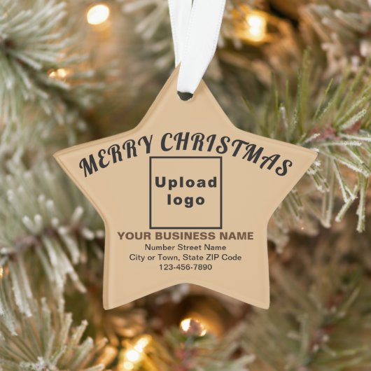 Business Christmas Light Brown Star Acrylique (Arbre)