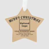 Business Christmas Light Brown Star Acrylique (dos)