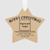 Business Christmas Light Brown Star Acrylique (devant)