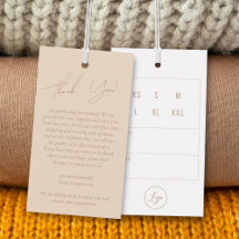 Business Clothing Dank u dat u Label ophangt met L