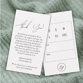 Business Clothing Dank u dat u Label ophangt met L Visitekaartje