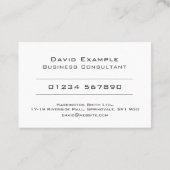 Business Consultant met Foto van de houder Visitekaartje (Achterkant)