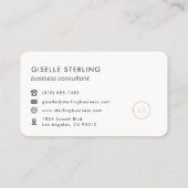 Business Consultant Professional Visitekaartje (Achterkant)