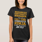 Business Continuity Manager T-shirt (Voorkant)