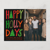 Business Corporate Christmas Holiday CUSTOM Photo  Briefkaart (Voorkant)