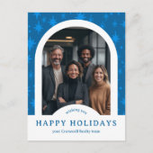 Business Corporate Holiday Stars CUSTOM Arch PHOTO Briefkaart (Voorkant)