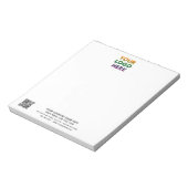 Business Corporate Logo en QR-code niet gekoppeld Notitieblok (Gedraaid)