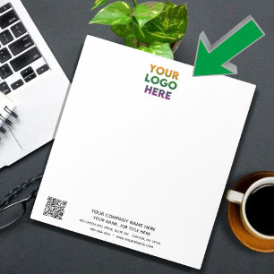 Business Corporate Logo en QR-code niet gekoppeld Notitieblok
