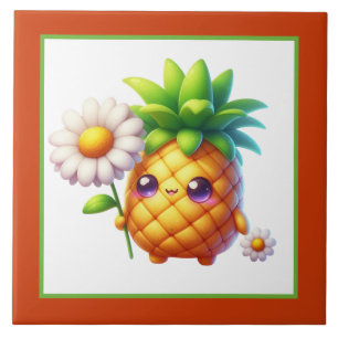 Business Crafting Home Fruit Ananas Keramiek Tegeltje