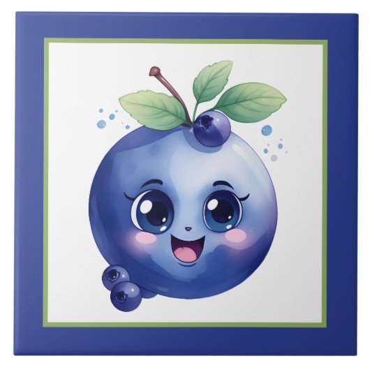 Business Crafting Home Fruit Blueberry Tegeltje (Voorkant)