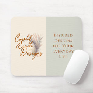 Business Custom Logo Geel Groen Minimalist Muismat