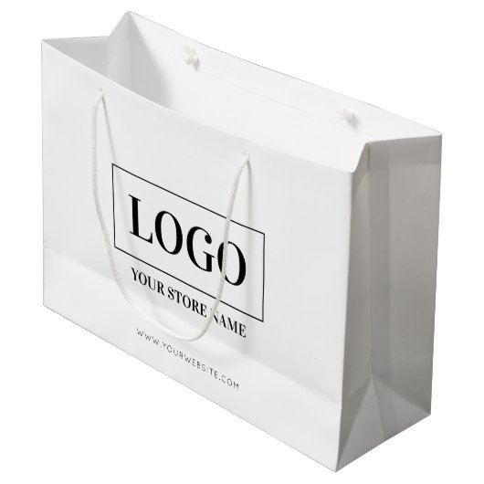 Business Custom Logo Shopping Bag Groot Cadeauzakje (Voorkant Gekanteld)
