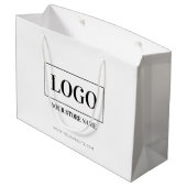 Business Custom Logo Shopping Bag Groot Cadeauzakje (Achterkant Gekanteld)