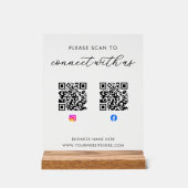 Business Custom QR Code Acryl Bord (Voorkant)