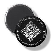 Business Custom QR Code Black Magnet Magneet