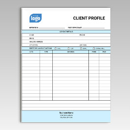 Business Customer Client Profile Sheet Notepad Notitieblok