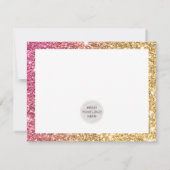 BUSINESS DANK U chic glam goud roze glitter Bedankkaart (Achterkant)