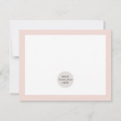 BUSINESS DANK U chic modern blush roze LOGO Bedankkaart (Achterkant)