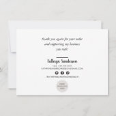 BUSINESS DANK U modern script insert groen logo Bedankkaart (Achterkant)