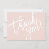 BUSINESS DANK U modern script insert roze logo Bedankkaart (Voorkant)