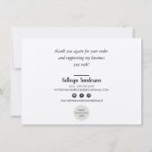 BUSINESS DANK U modern script invoegen effen goud Bedankkaart (Achterkant)