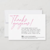 BUSINESS DANK U moderne balpen roze Bedankkaart (Voorkant)