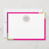 BUSINESS DANK U moderne hoek script roze goud Bedankkaart (Achterkant)