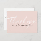 BUSINESS DANK U moderne inkt order insert roze Bedankkaart (Voorkant / Achterkant)