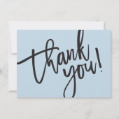 BUSINESS DANK U moderne script insert baby blauw Bedankkaart (Voorkant)