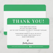 BUSINESS DANK U professionele moderne kelly groen Bedankkaart (Voorkant / Achterkant)