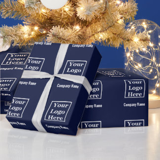 Business Dark Midnight Blue Uw bedrijfsnaam van de Cadeaupapier