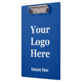 Business Deep Blue en White Uw Logo hier Klembord (Links)