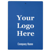 Business Deep Blue en White Uw Logo hier Klembord (Achterkant)