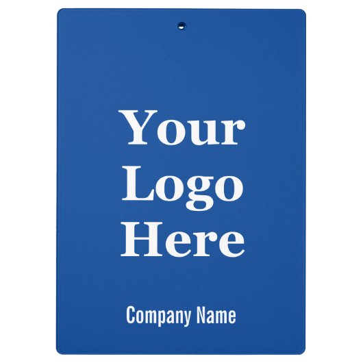 Business Deep Blue en White Uw Logo hier Klembord (Achterkant)