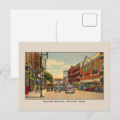 Business District, Portland, ME Briefkaart (Voorkant / Achterkant)