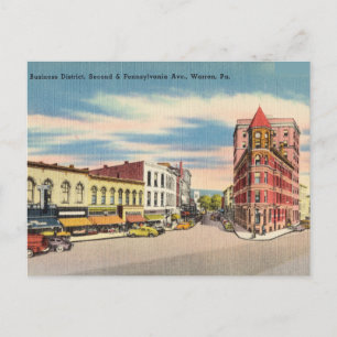 Business District, Warren Pennsylvania Briefkaart